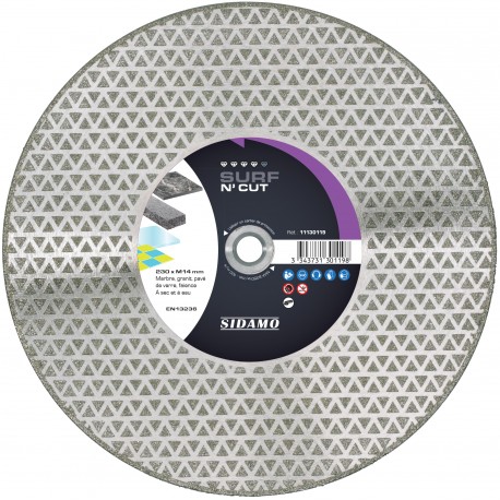 DISQUE DIAMANT SURF N'CUT D. 230 x M 14 x H 3