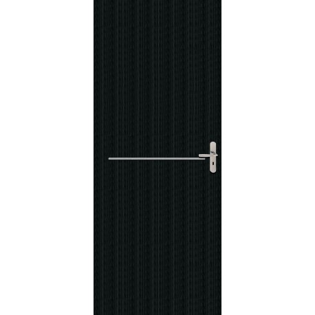 Portes LINE avec inserts en aluminium brossé