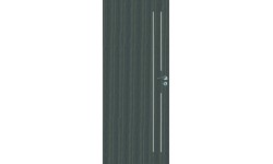 Portes LINE avec inserts en aluminium brossé