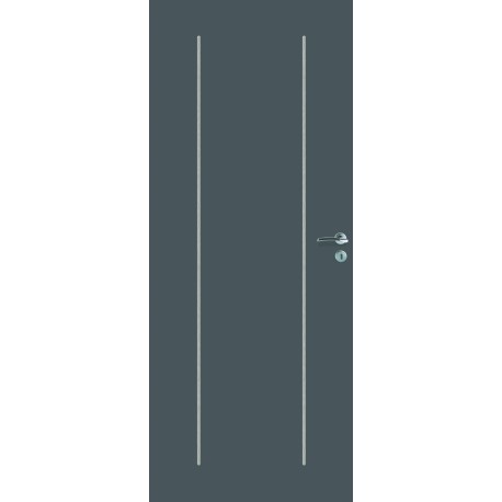 Portes LINE avec inserts en aluminium brossé