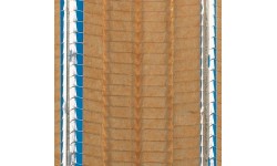 SUPPORT METALLIQUE POUR ENDUITS AVEC PAPIER PARAFINE