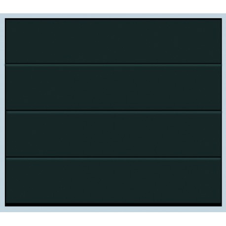 Porte de garage sectionnelle Europro Evolution rainures L sablée 7016 motorisée