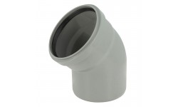 Coude 45° cr4 ø160 mf js gris