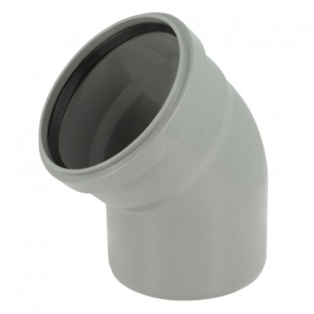 Coude 45° cr4 ø160 mf js gris
