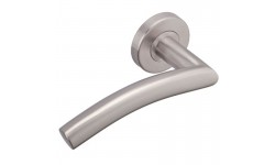 Ensemble béquilles sur rosace ronde bec de cane LC4