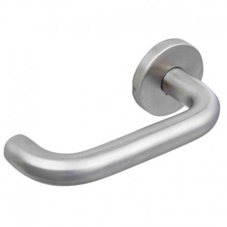 Ensemble béquilles sur rosace ronde bec de cane LC2