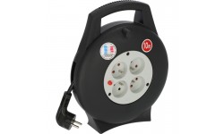 Enrouleur de câble VL2-X 10m H05VV-F 3G1,5 noir/gris