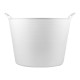 Seau flexible à usage alimentaire blanc