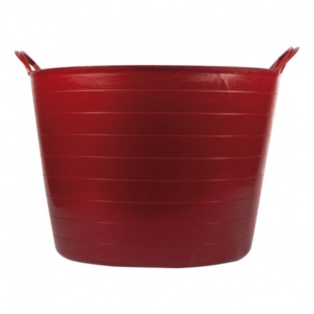 Seau flexible anse plastique rouge
